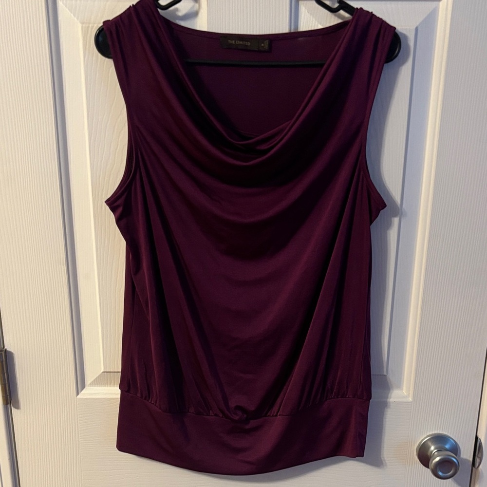The Limited Deep Purple Cowl Neck Blouse size medium